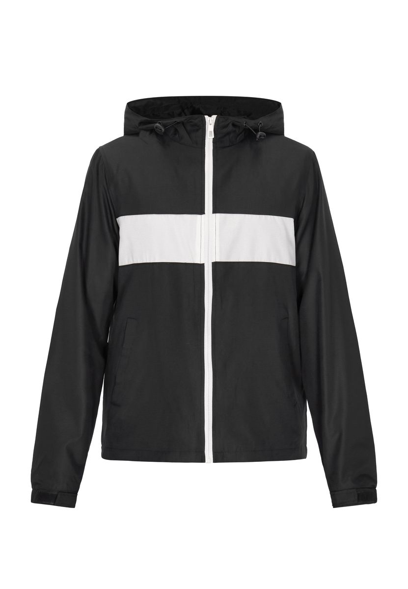 Zweifarbige leichte Kapuzenjacke