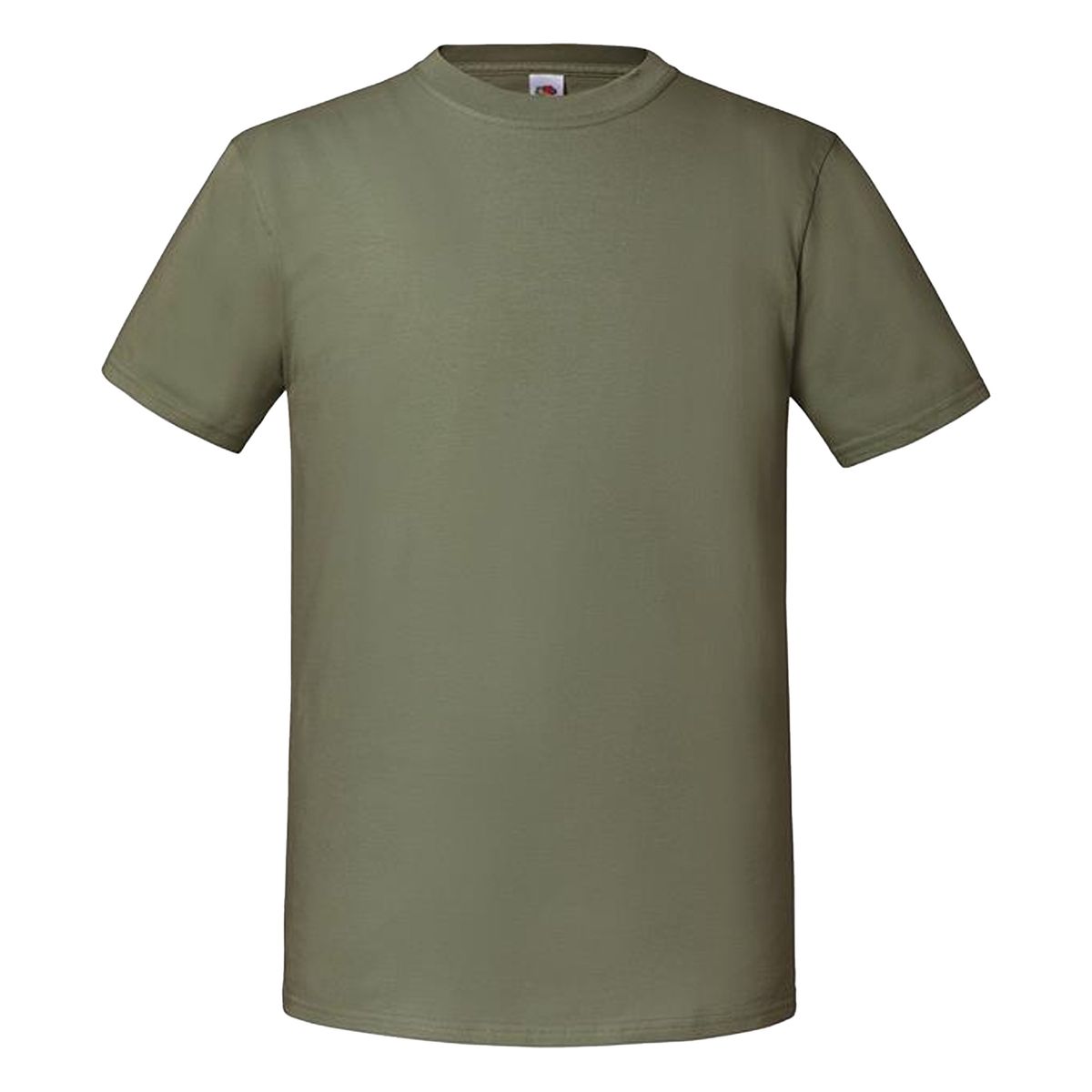 Klassisches T-Shirt mit Rundhalsausschnitt in Oliv