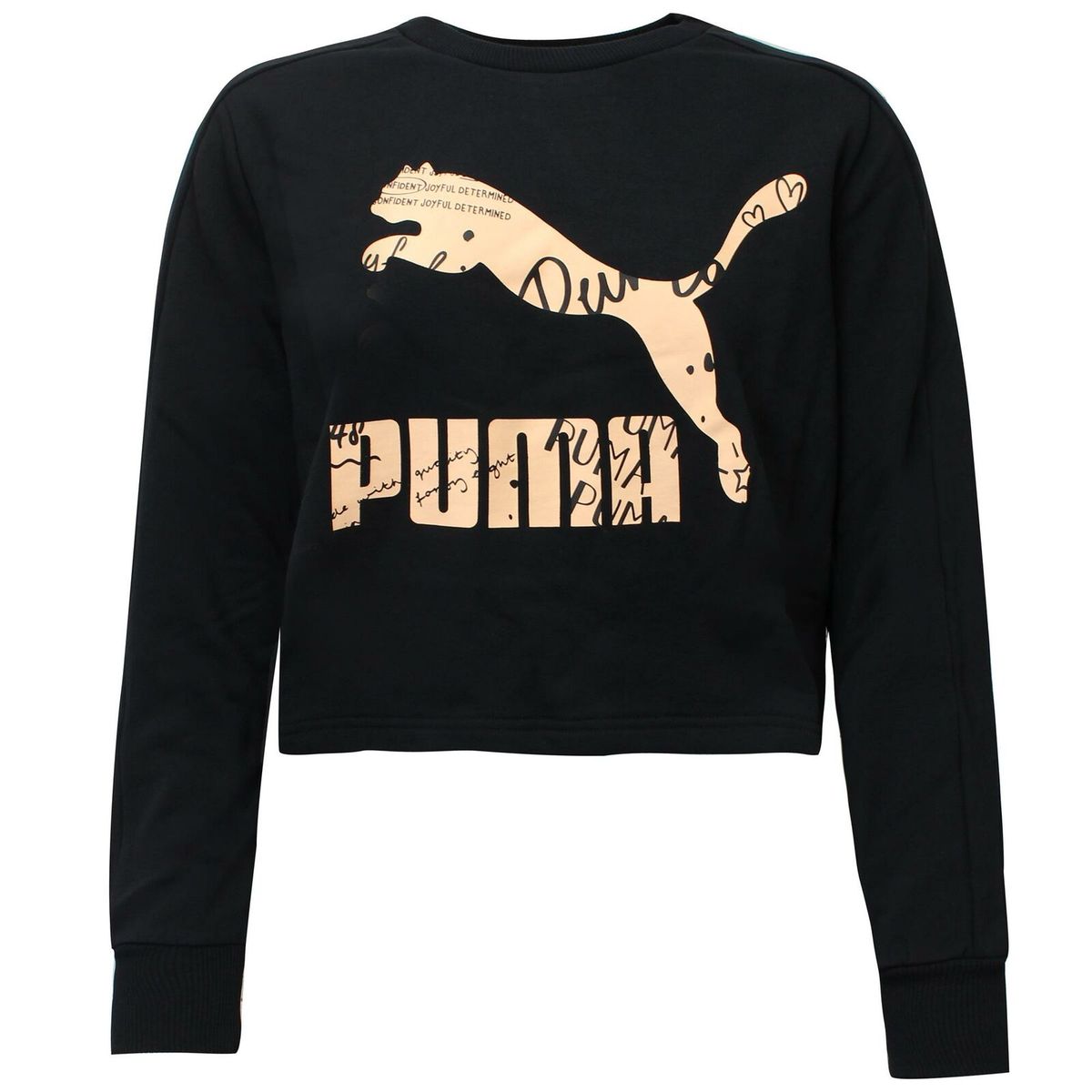Sweatshirt mit Grafiklogo, Cropped-Schnitt