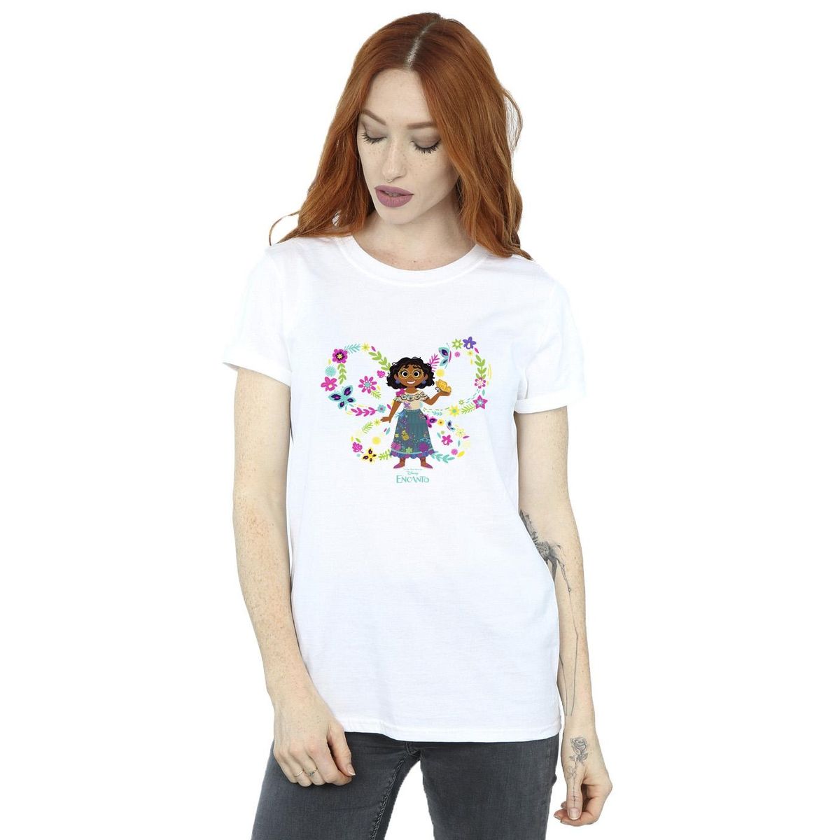 Mirabel Floral-Schmetterling Boyfriend Tee