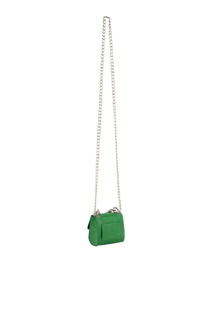 Gürteltasche in Kroko-Optik mit XL-Kette