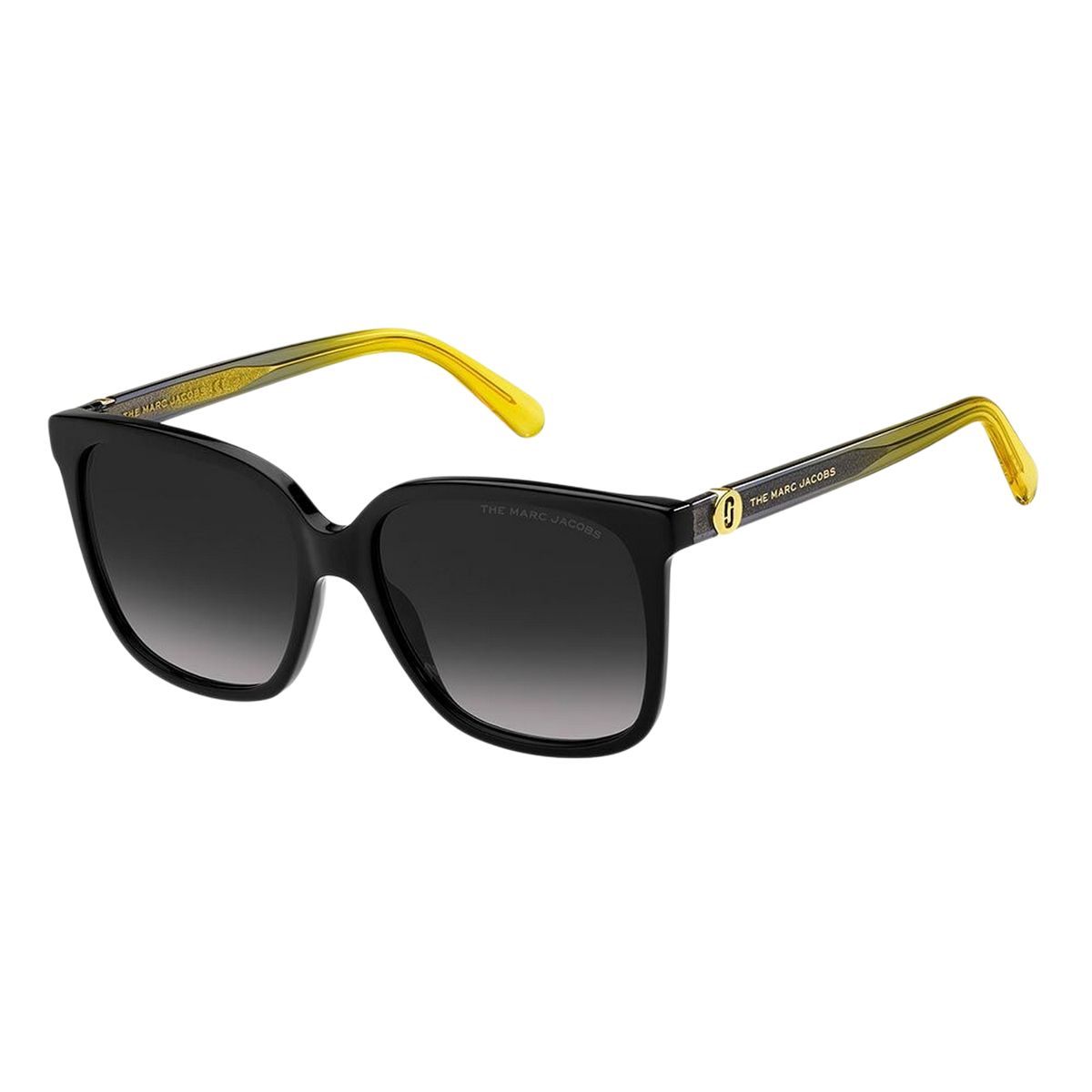 Quadratische Sonnenbrille mit Vollrand und getönten Gläsern