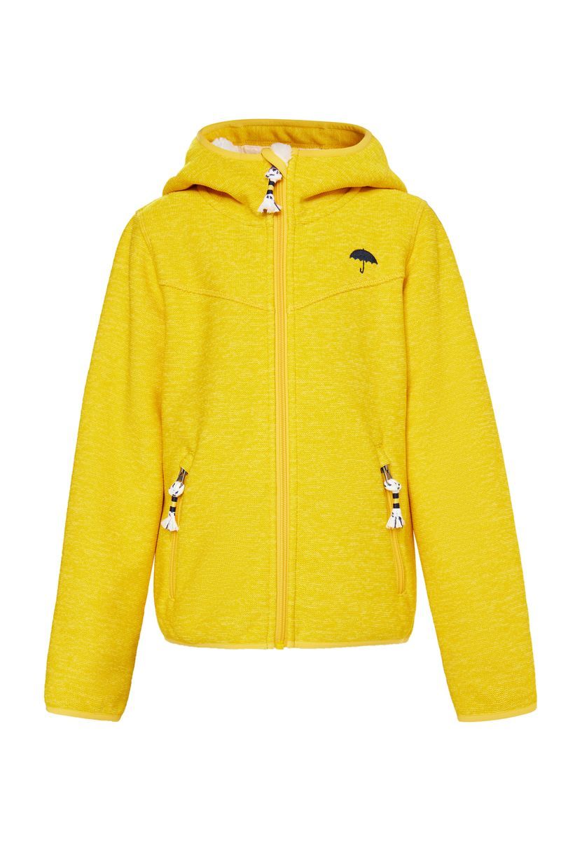 Strickfleecejacke mit Kapuze für Mädchen