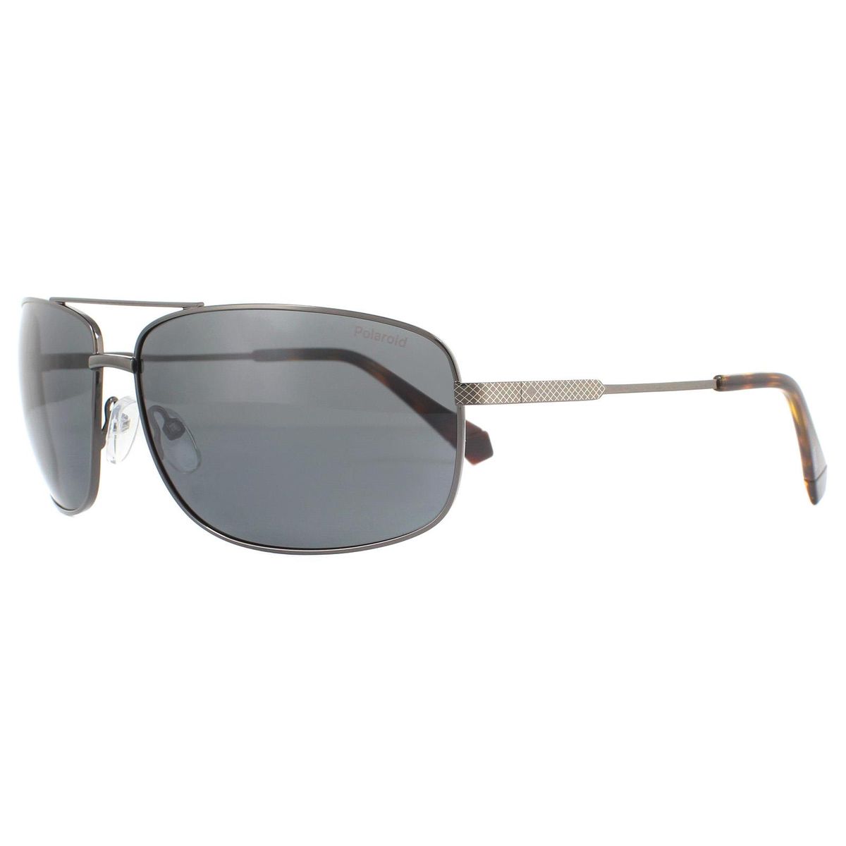 Rechteckige Doppelsteg-Sonnenbrille mit Polarisierung