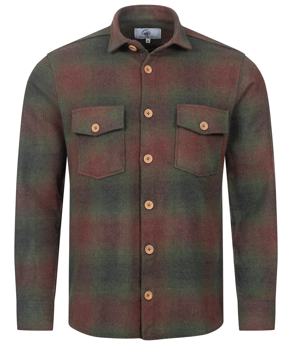 Flanell-Hemdjacke mit Karomuster
