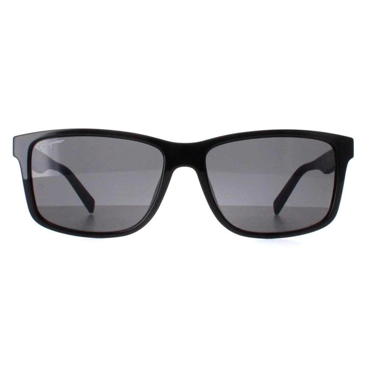 Klassische rechteckige Sonnenbrille, schwarz-grau