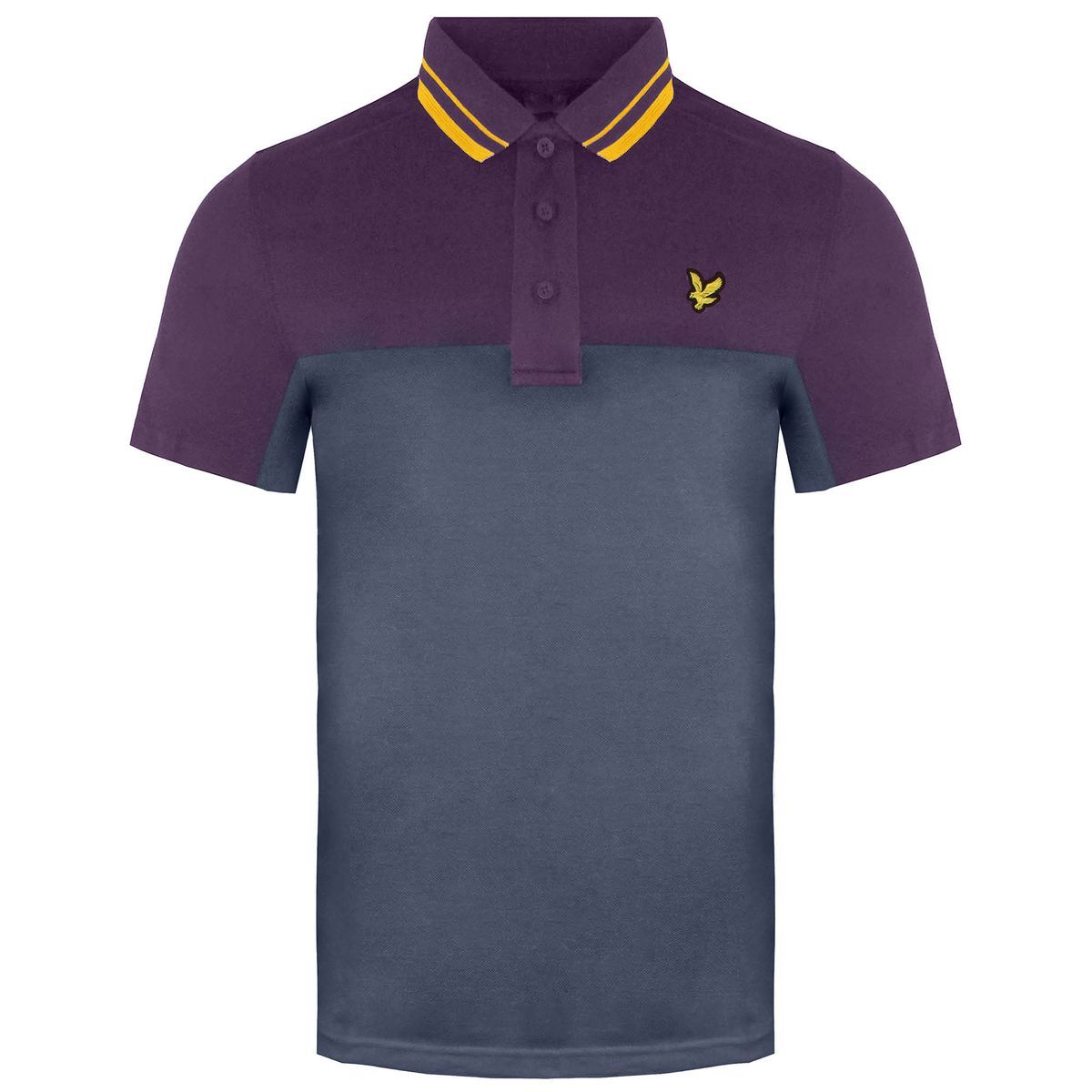 Baumwoll-Poloshirt mit Farbblock