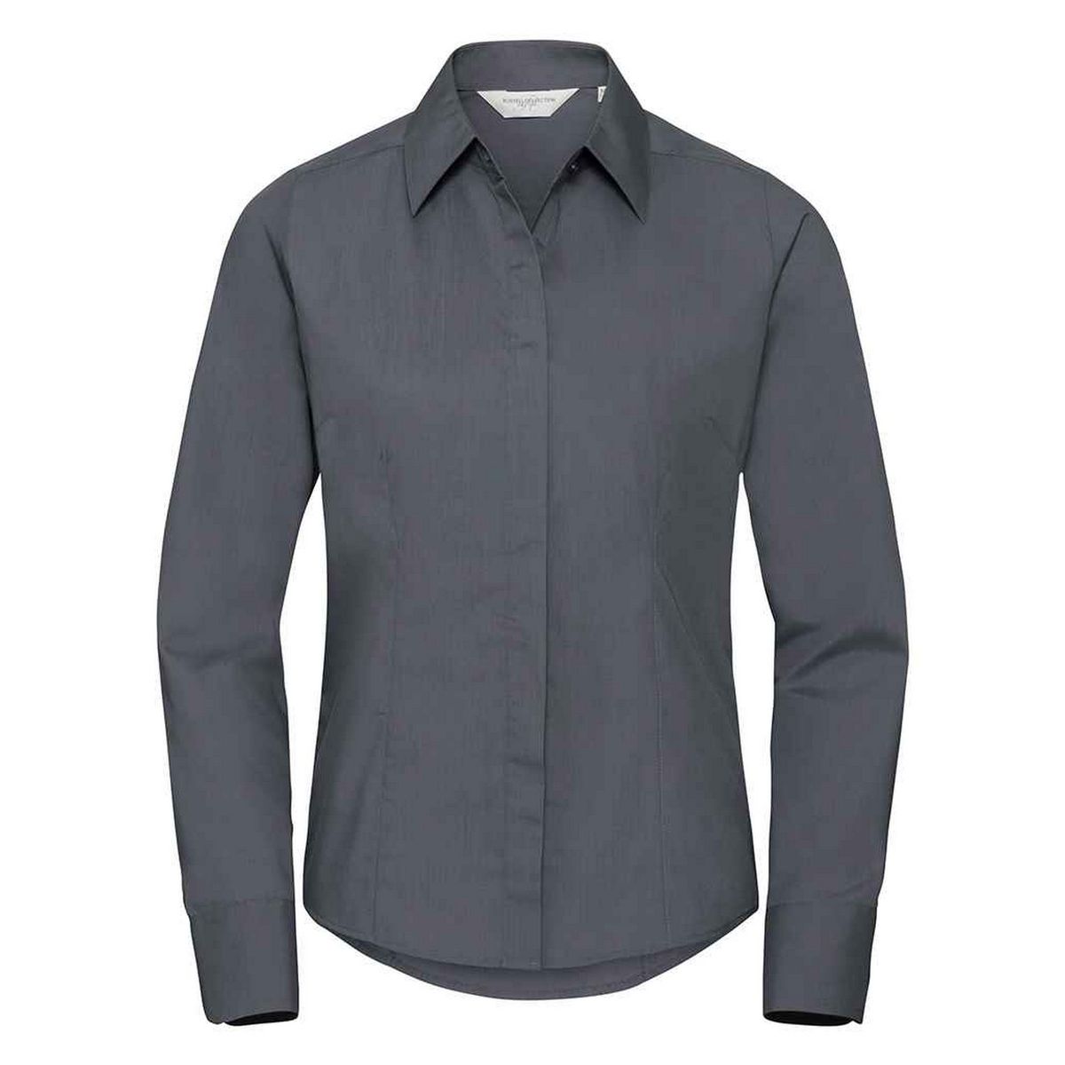Russell Collection - Formelles Hemd für Damen Langärmlig (Grau)