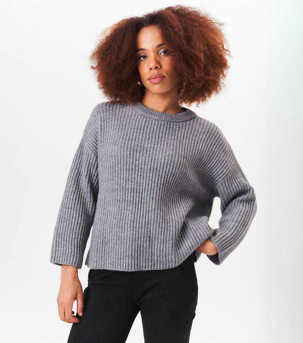 Übergroßer Grobstrick Pullover