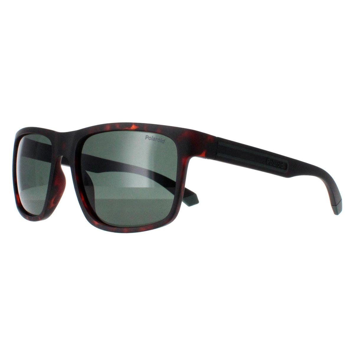 Rechteckige Sonnenbrille in Matt-Havana