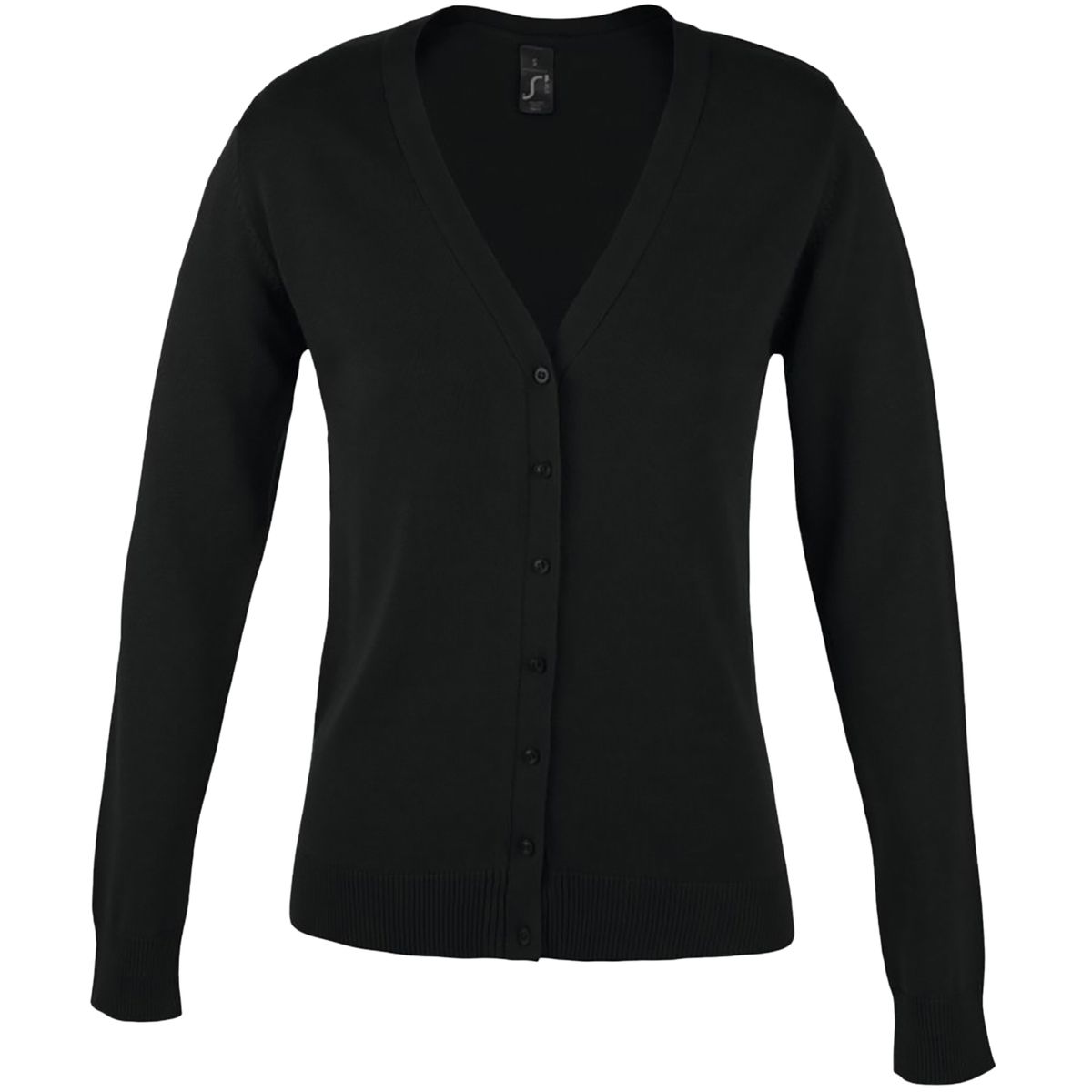 Klassische Strickjacke mit V-Ausschnitt und Knöpfen