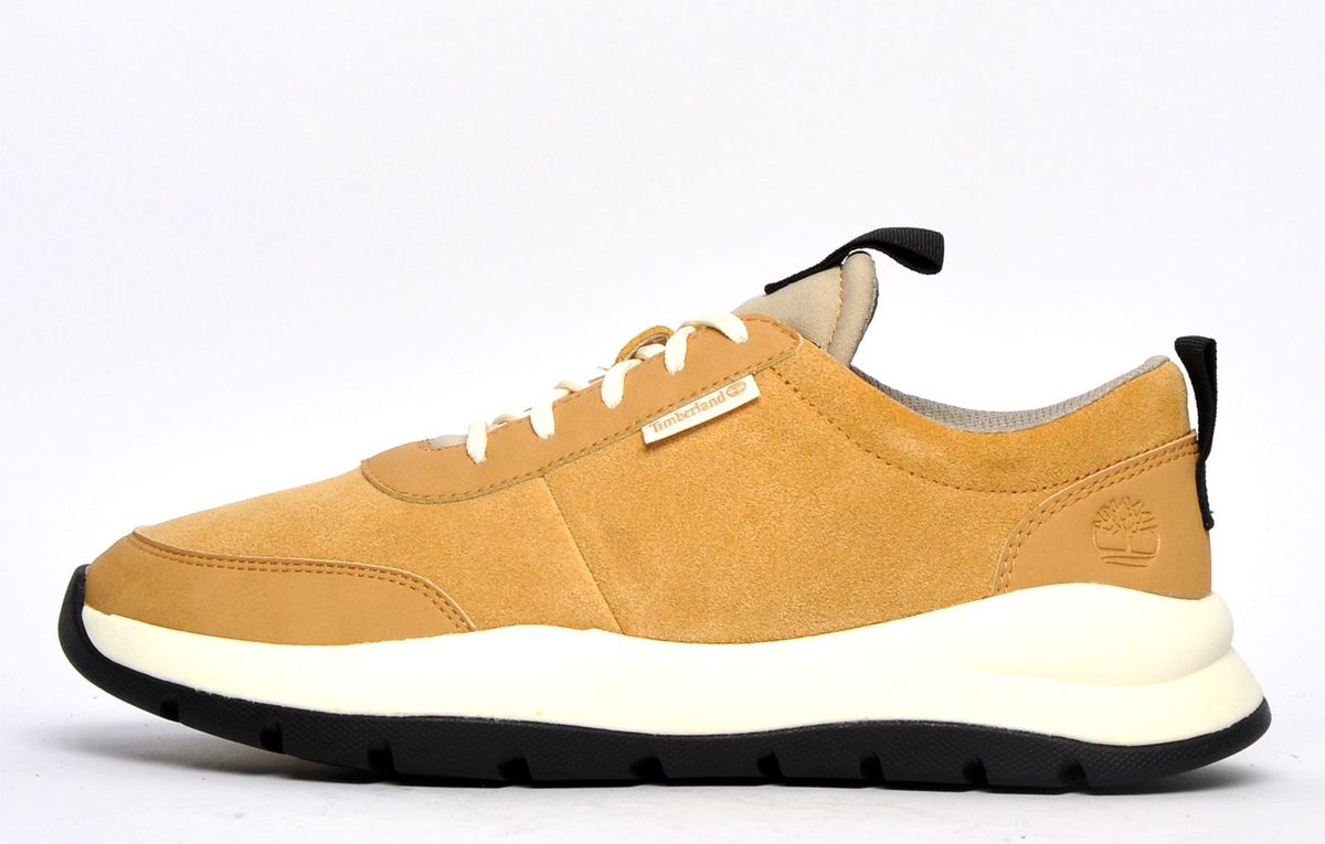 Beige Oxford-Sneakers aus Wildleder