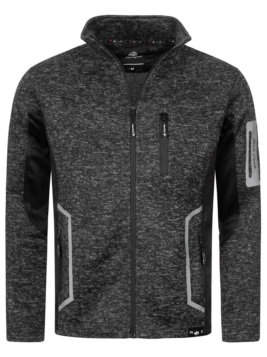 Fleecejacke für Damen mit pinkfarbenem Besatz