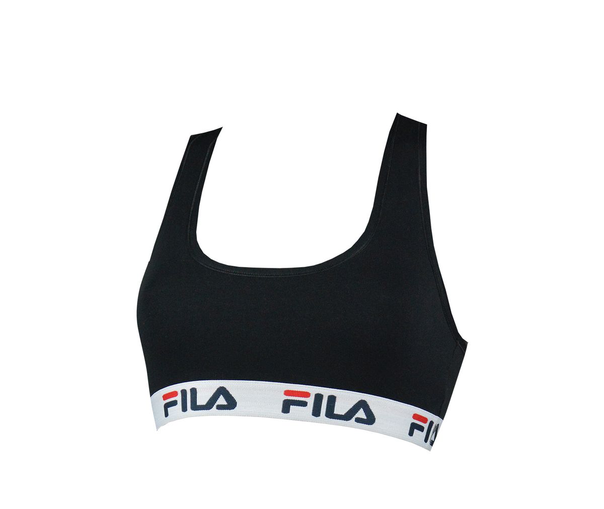 Baumwoll-Bustier mit Logoband