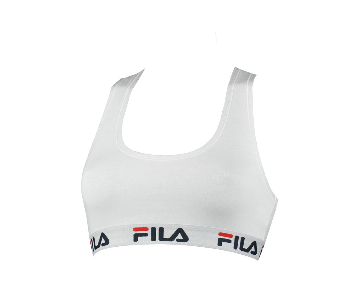 Baumwoll-Bustier mit Logoband