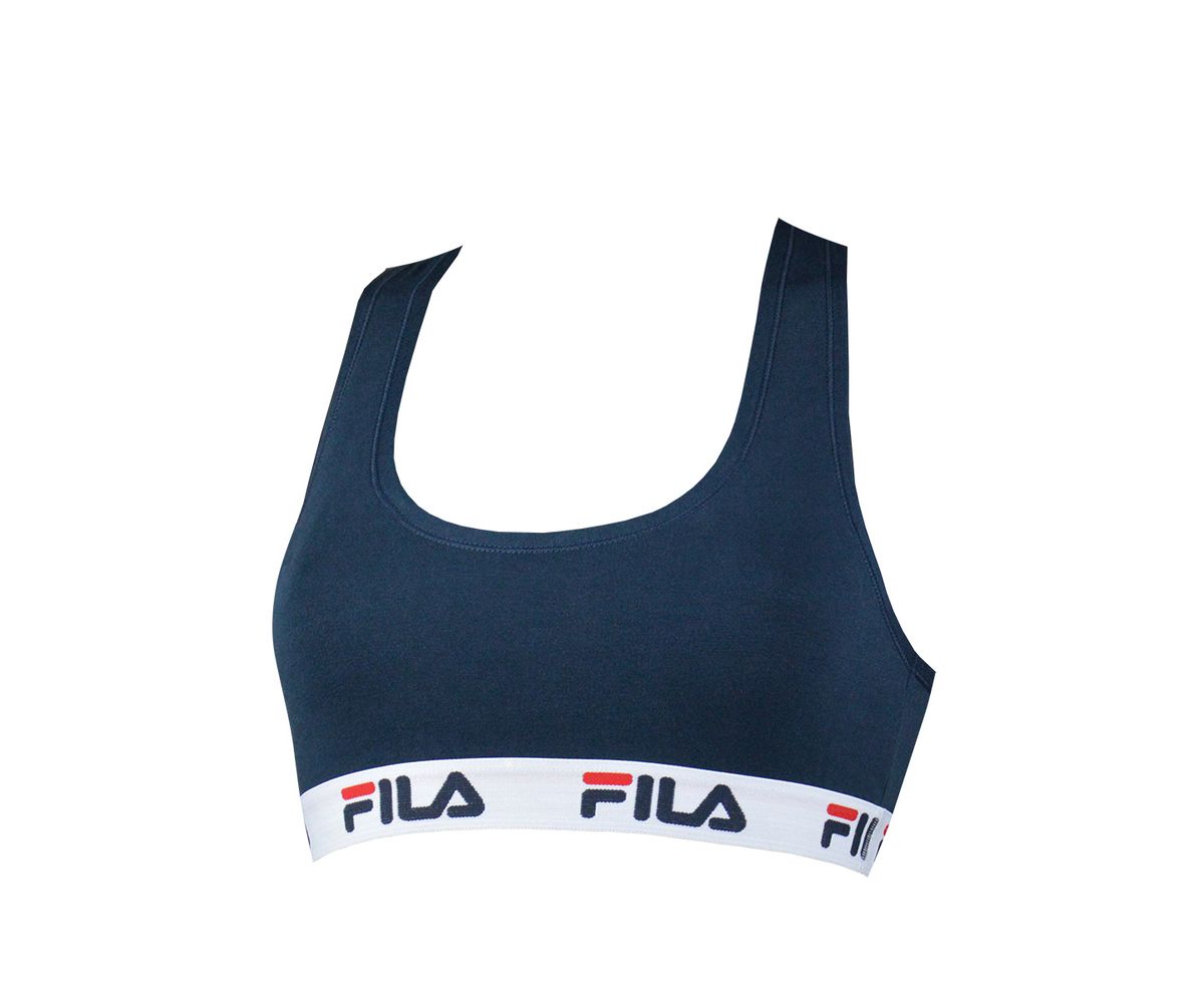 Baumwoll-Bustier mit Logoband