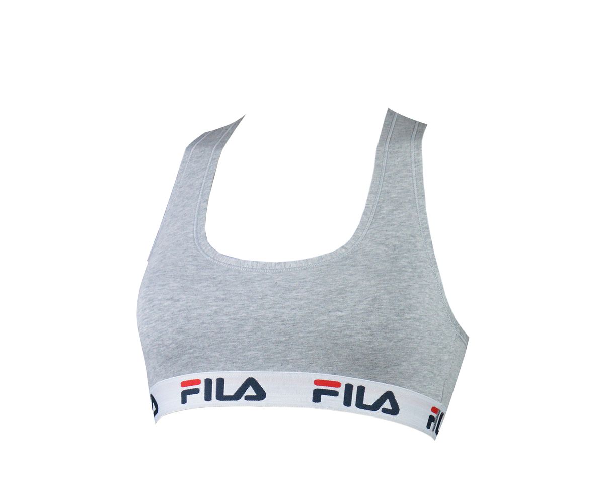 Baumwoll-Bustier mit Logoband