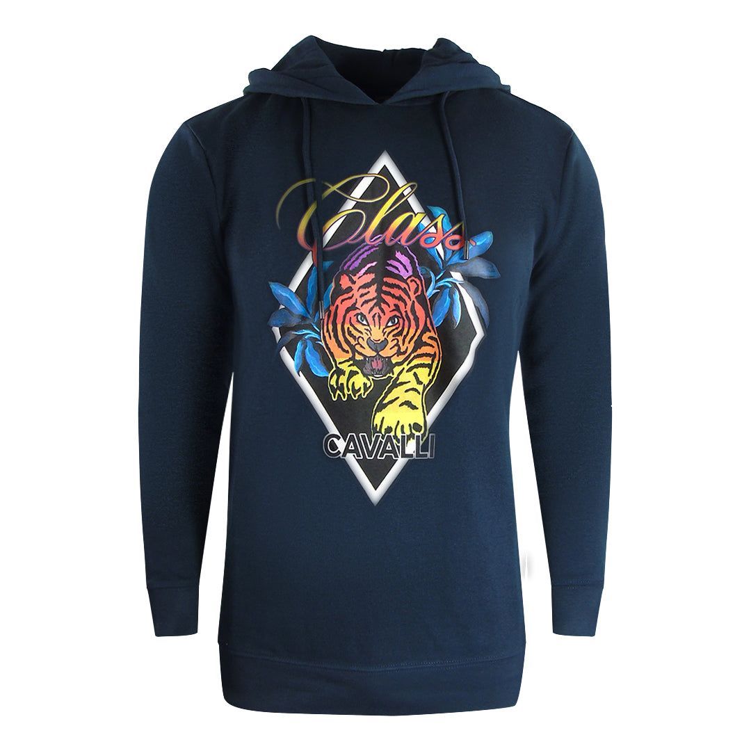 Kapuzenpullover mit Diamant-Tigergrafik