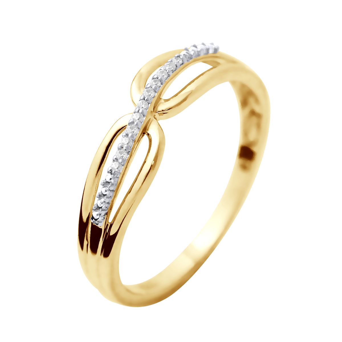 Goldring mit Diamantakzenten