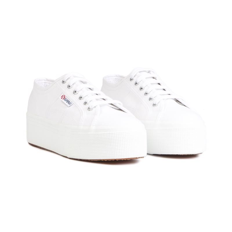 Plateau-Sneaker aus Canvas zum Schnüren