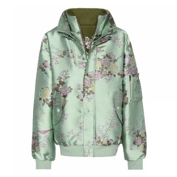 Wendbare Bomberjacke mit Blumendruck