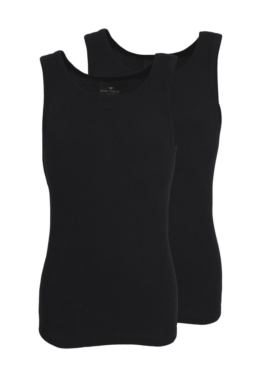 Klassisches geripptes Baumwoll-Tanktop Set