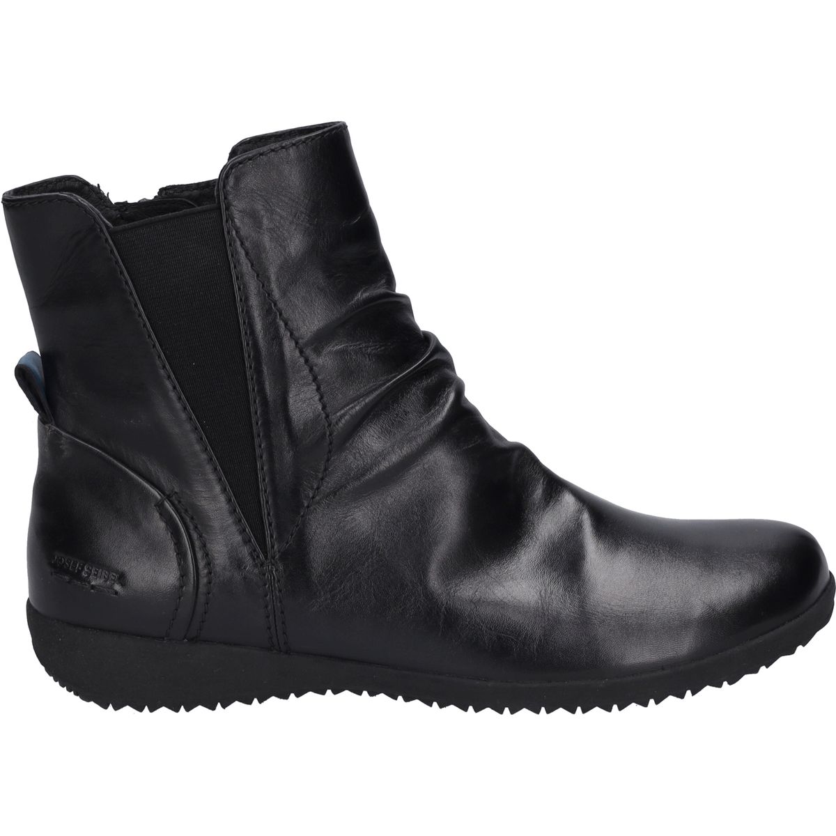 Stiefeletten mit Raffung aus Nappaleder