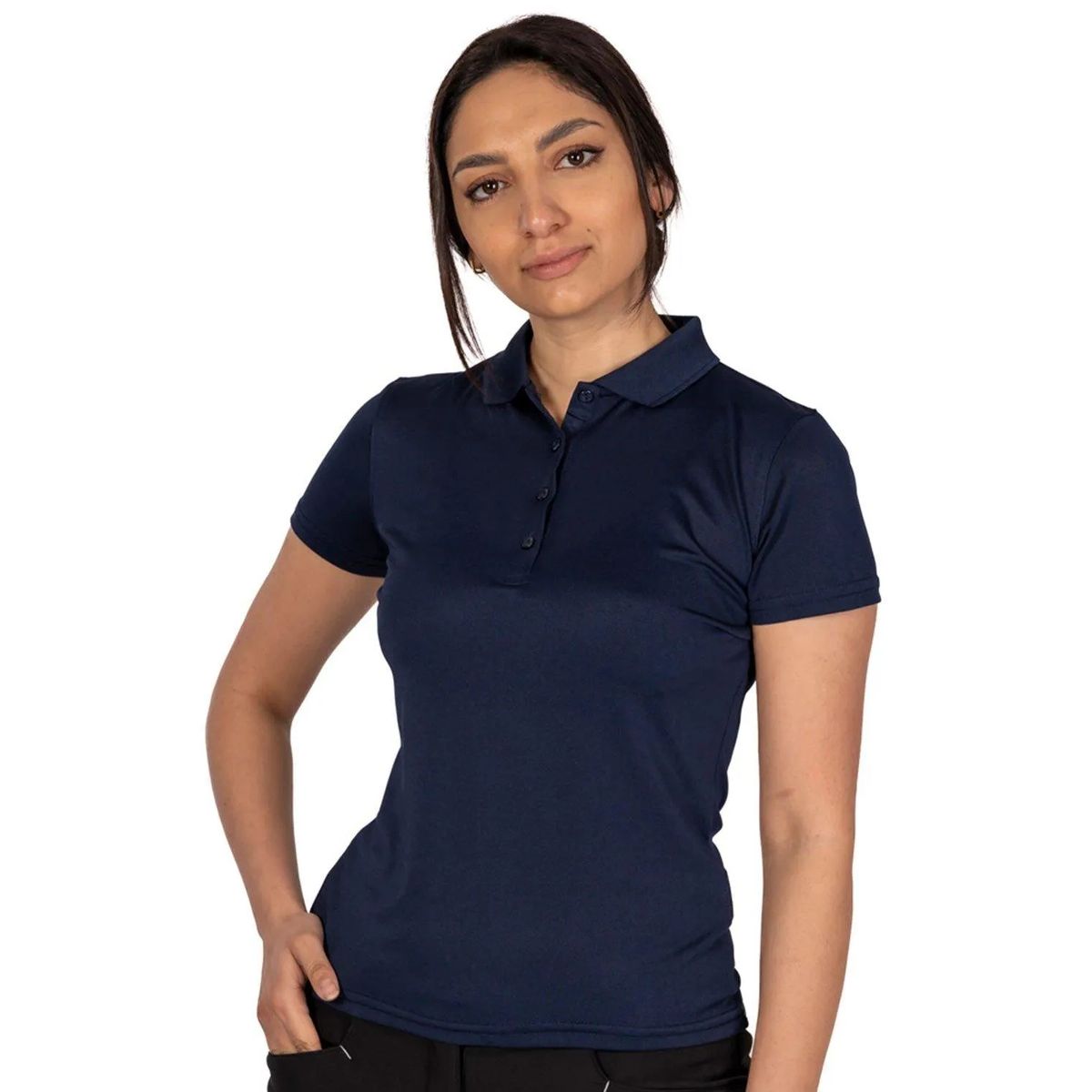 Klassisches Damen Poloshirt mit kurzen Ärmeln