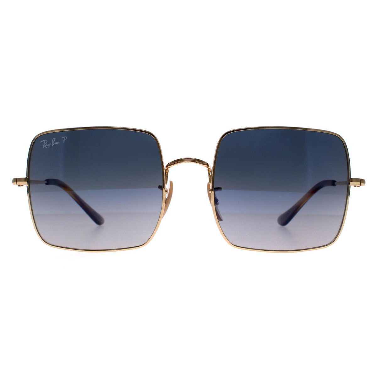 Quadratische Sonnenbrille mit Farbverlauf und Metallrahmen