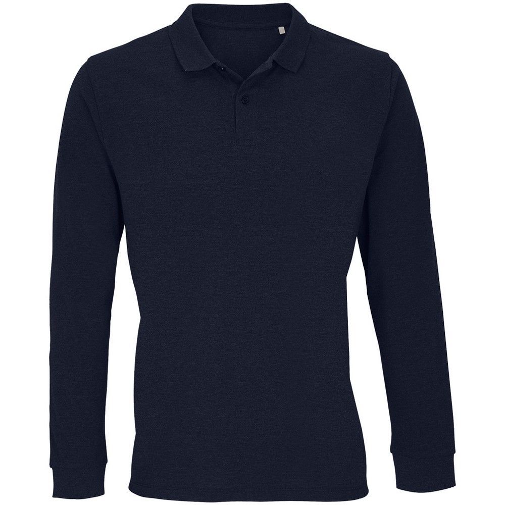 SOLS - "Planet" Poloshirt für Herren/Damen Unisex Langärmlig (Dunkelblau)