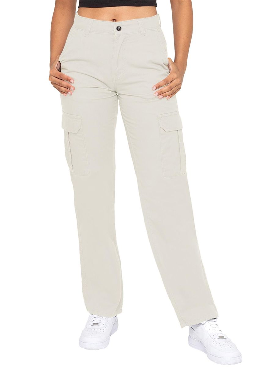 Cargo-Jeans für Damen, lockere Passform