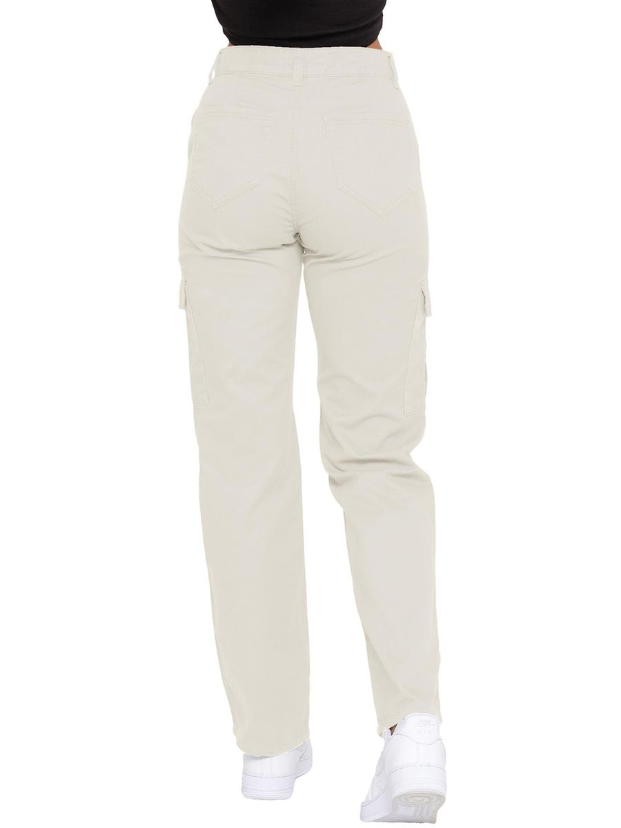 Cargo-Jeans mit geradem Bein