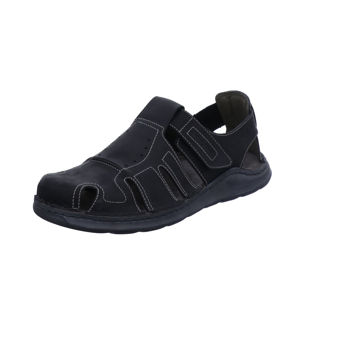 Herren Fischer Sandale aus Leder in Schwarz