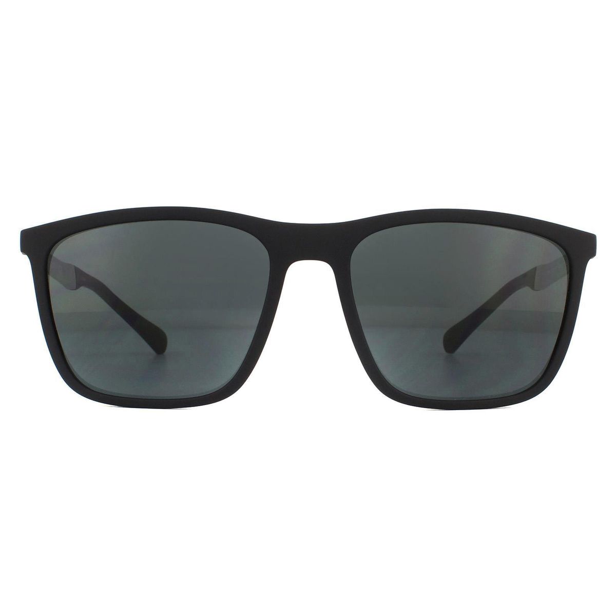 Matte schwarze rechteckige Sonnenbrille