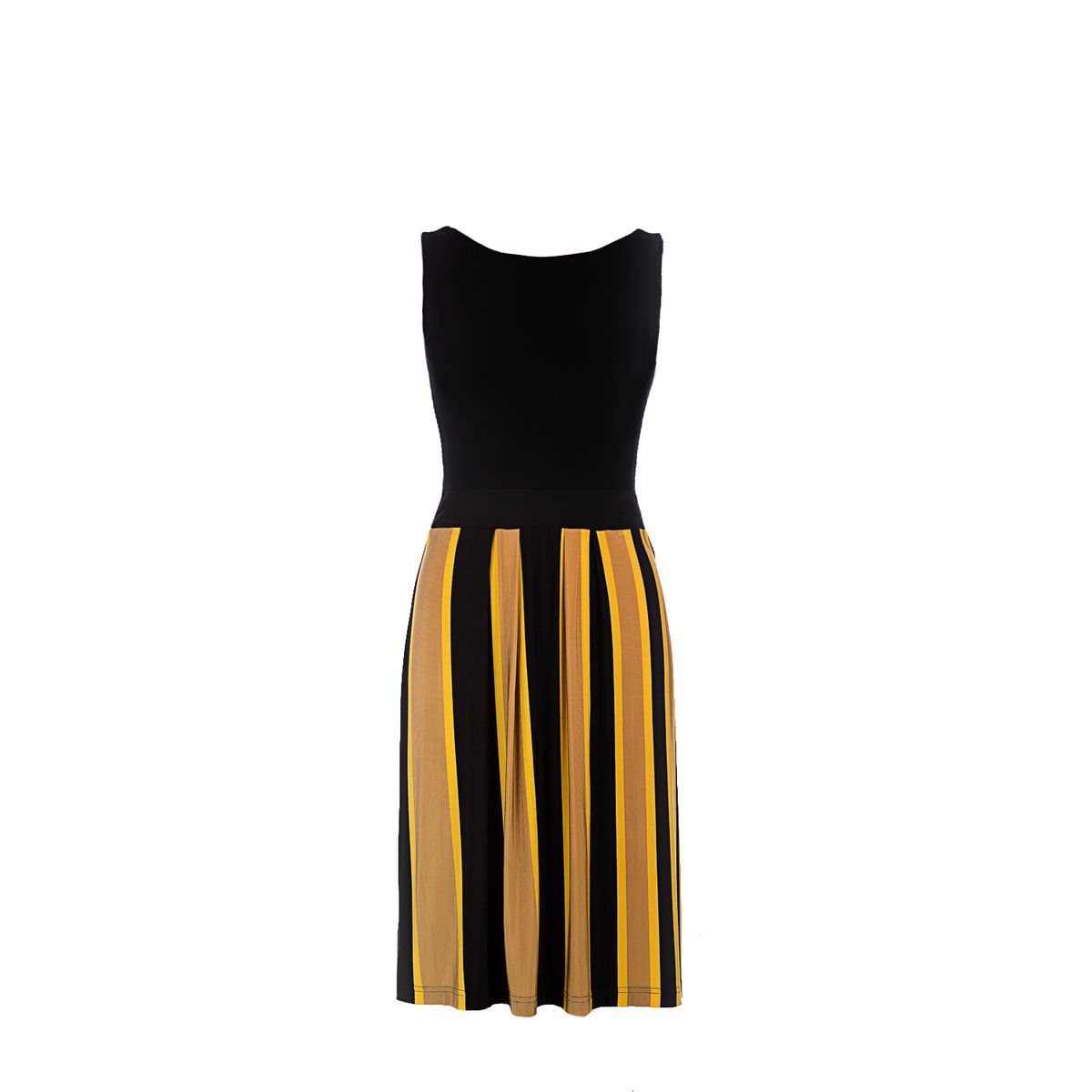 Ärmelloses A-Linien Sommerkleid mit Streifen
