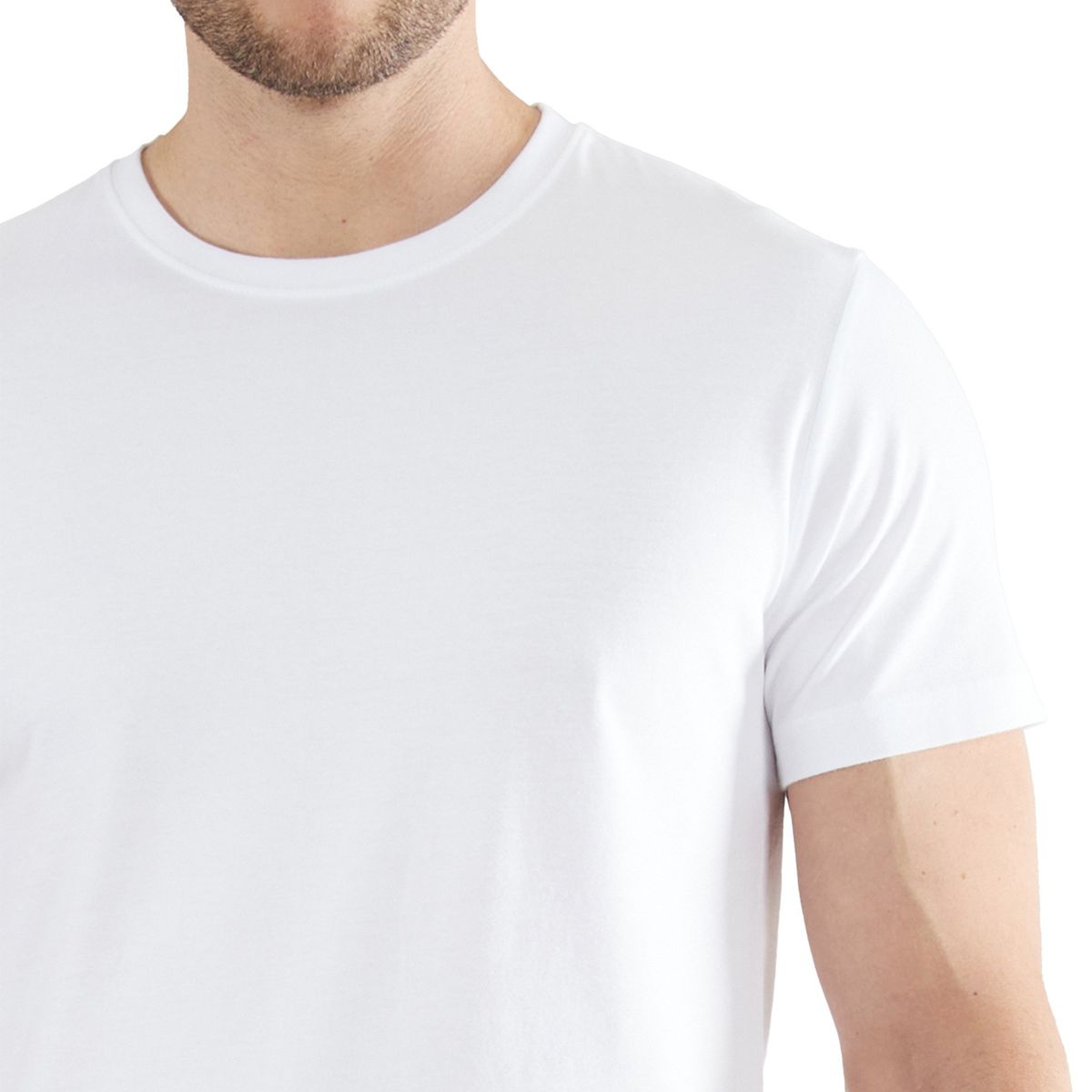 Klassisches Baumwoll-T-Shirt mit Rundhalsausschnitt