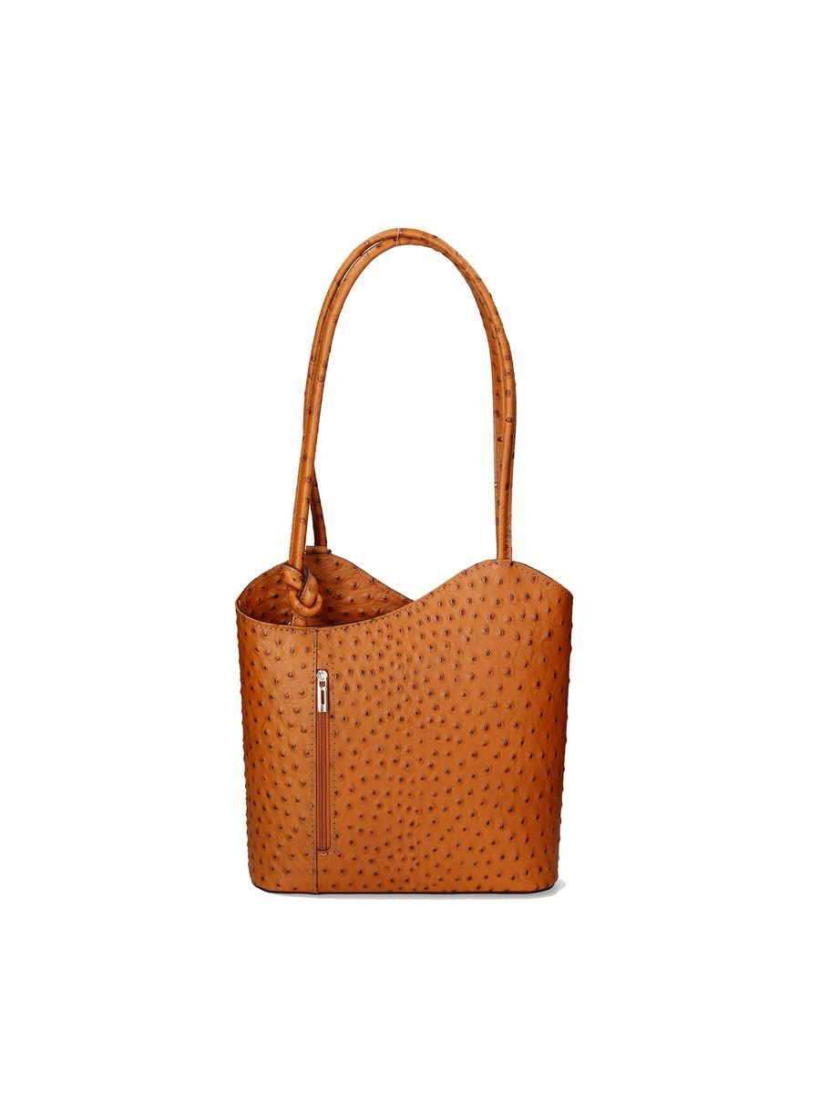 Cabrio Rucksack Tote aus Straußenleder