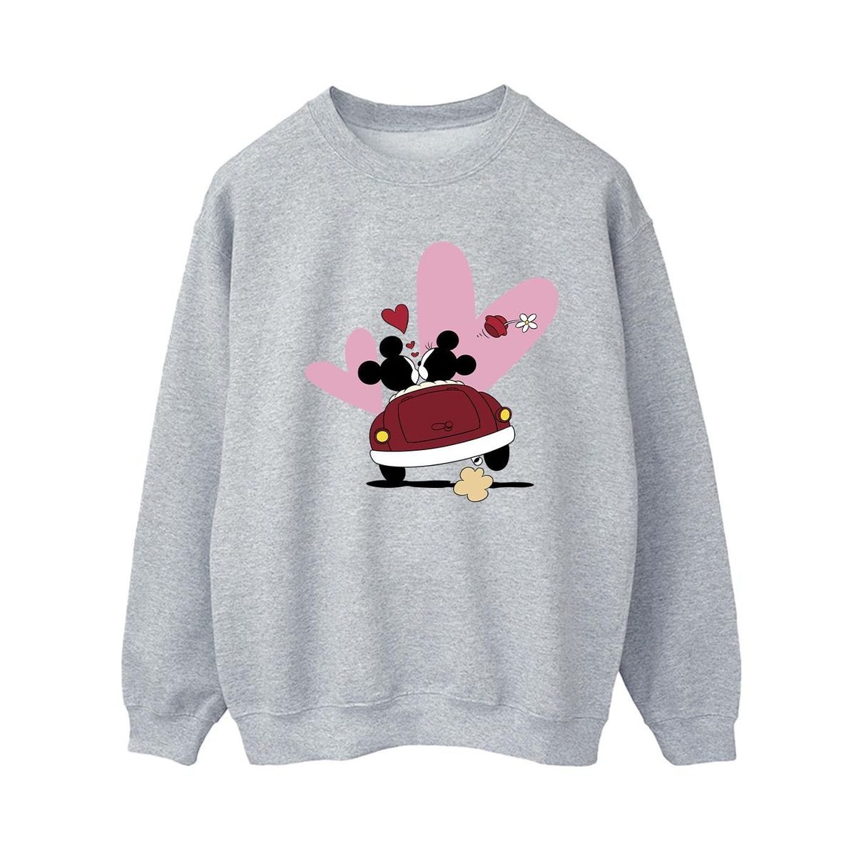 Mickey Mouse Auto Grafik Sweatshirt