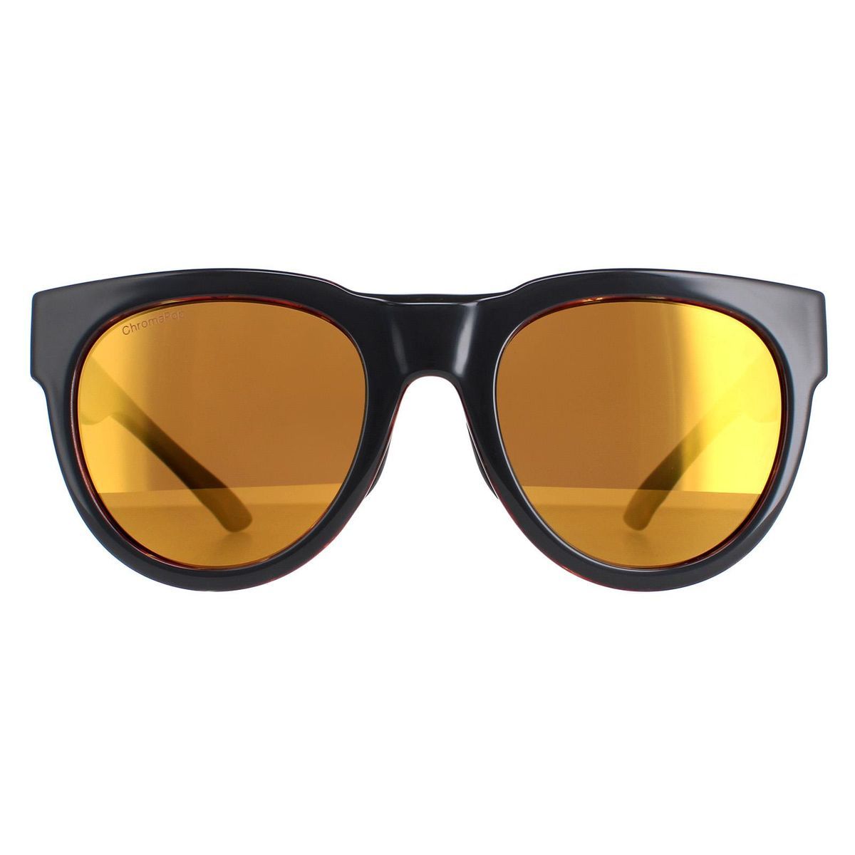 Unisex Runde Sonnenbrille mit goldenen Gläsern