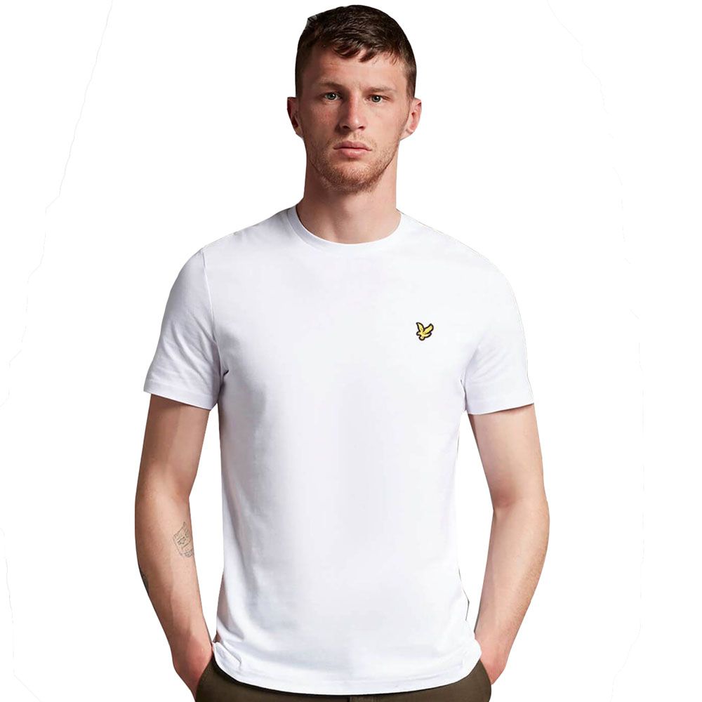 Klassisches einfarbiges T-Shirt mit Rundhalsausschnitt