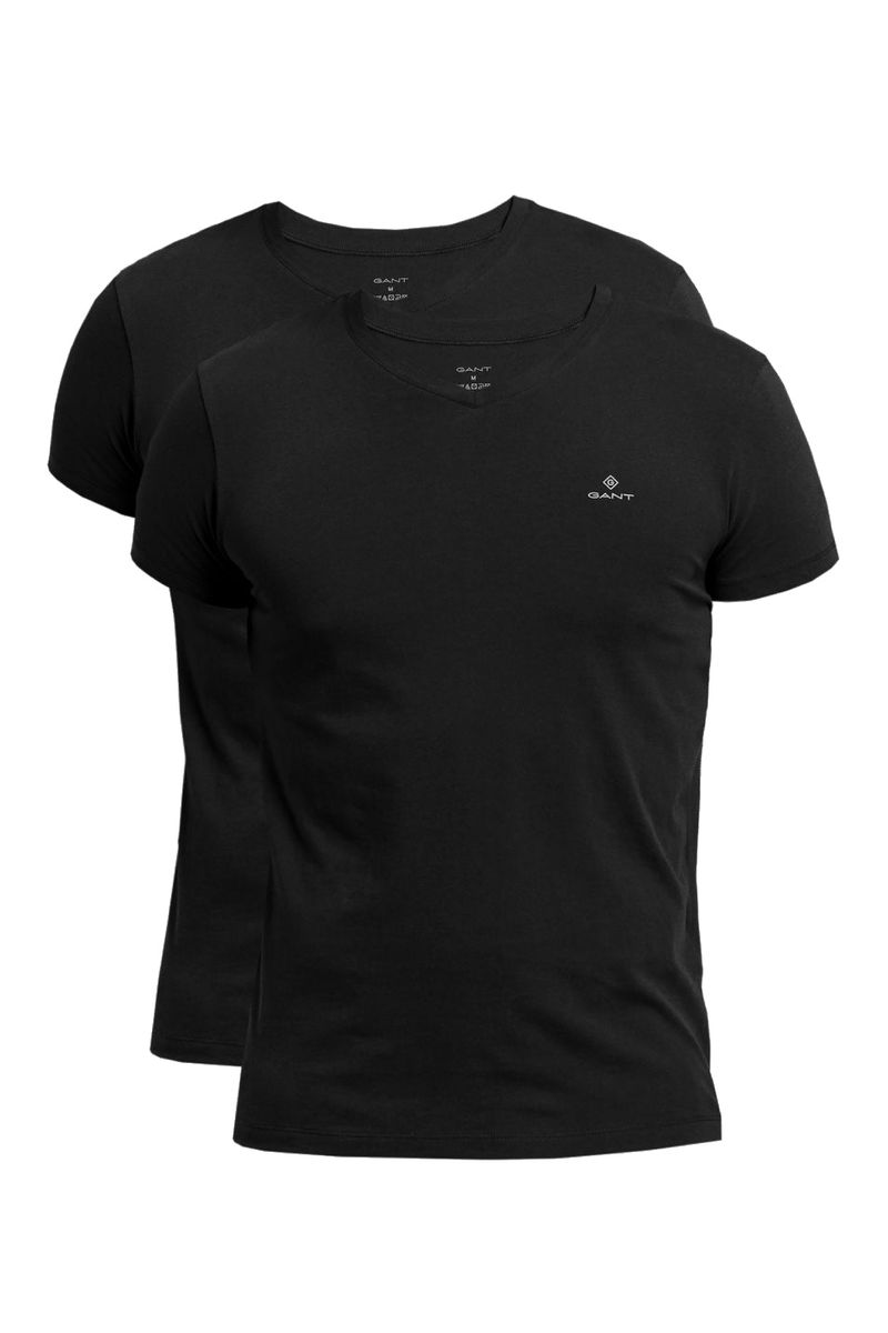 Klassisches V-Ausschnitt T-Shirt Doppelpack