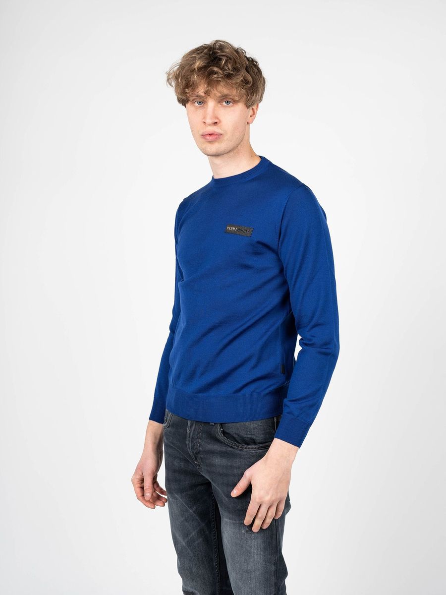 Merino-Wollpullover mit Rundhalsausschnitt