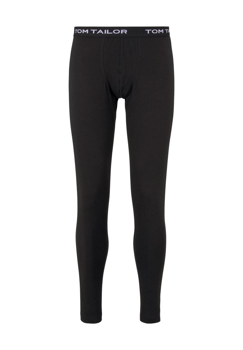 Herren Baumwolljersey lange Unterhosen, Schwarz