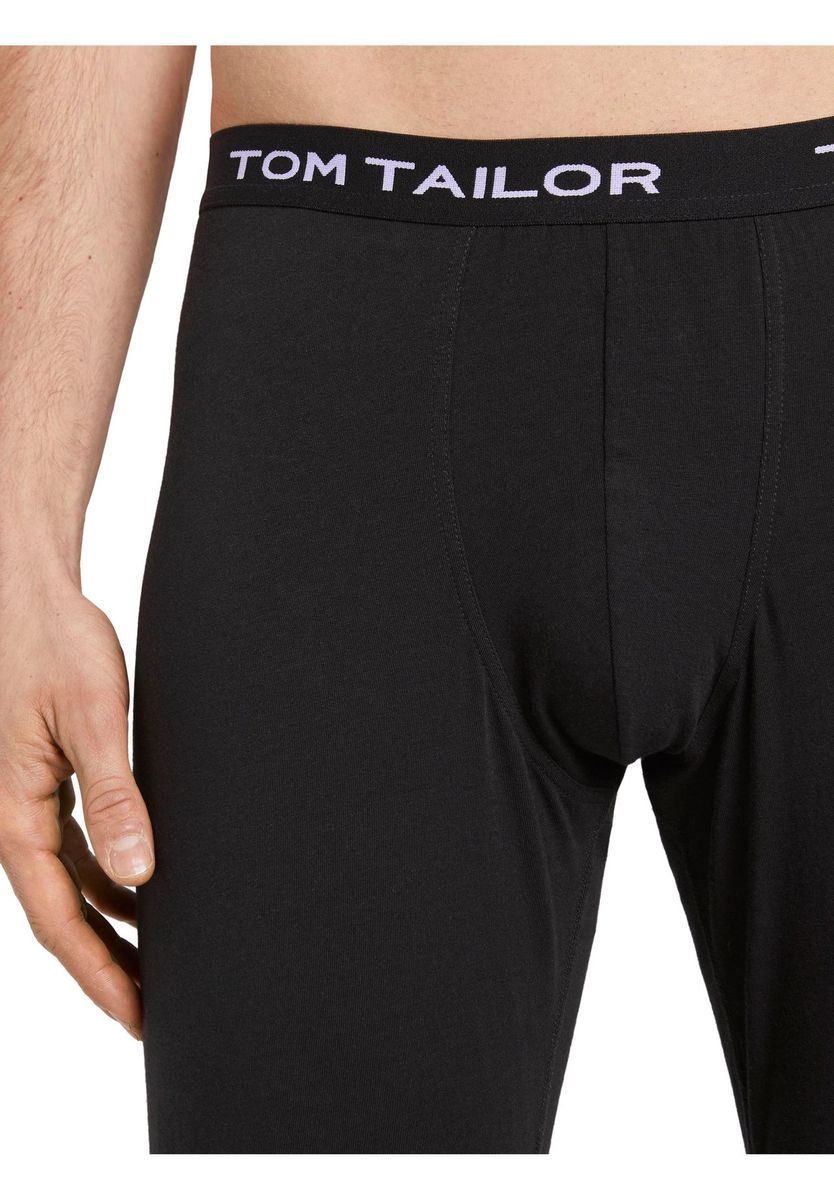 Herren Baumwolljersey lange Unterhosen, Schwarz