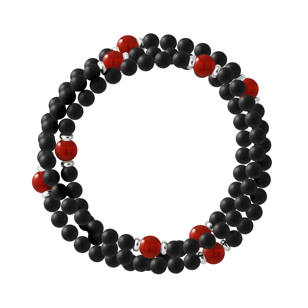 Dreireihiges Perlen-Stretch-Armband