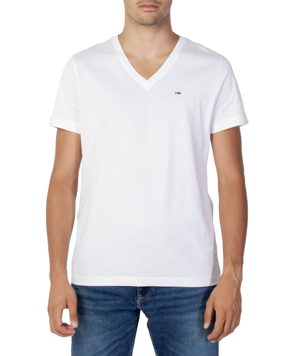 Modernes V-Ausschnitt Baumwoll T-Shirt