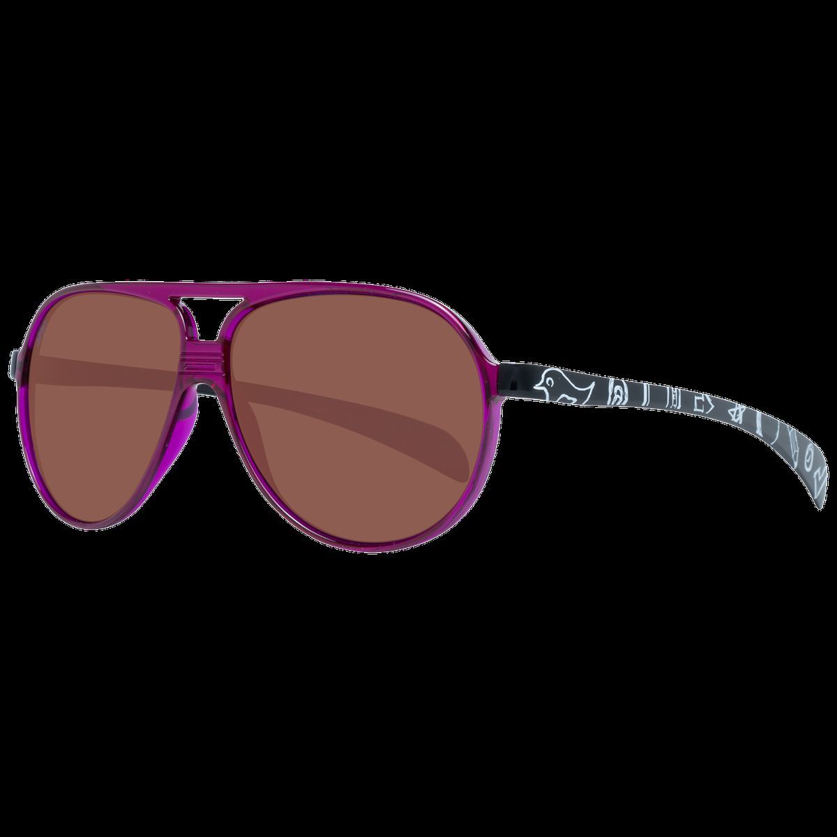 Pilotenbrille mit gemusterten Bügeln