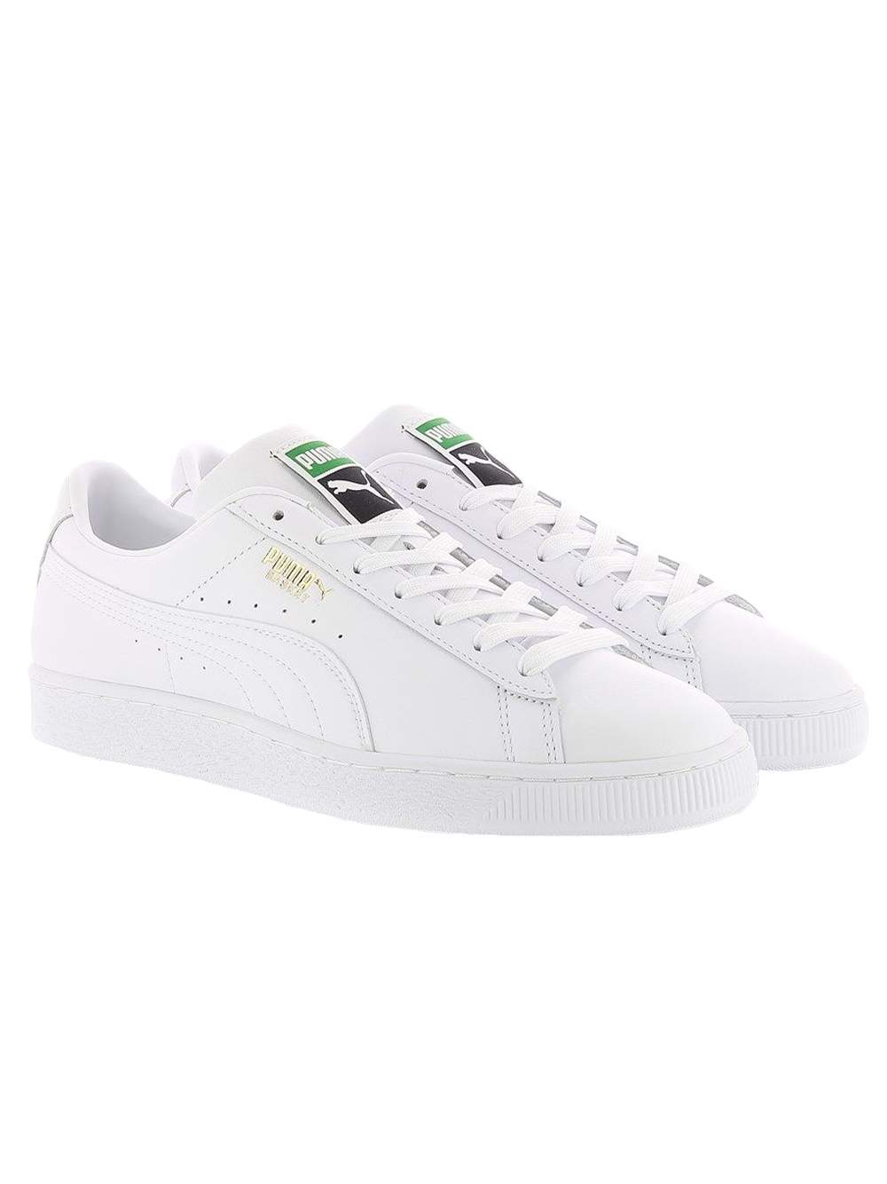 Klassische weiße Ledersneakers