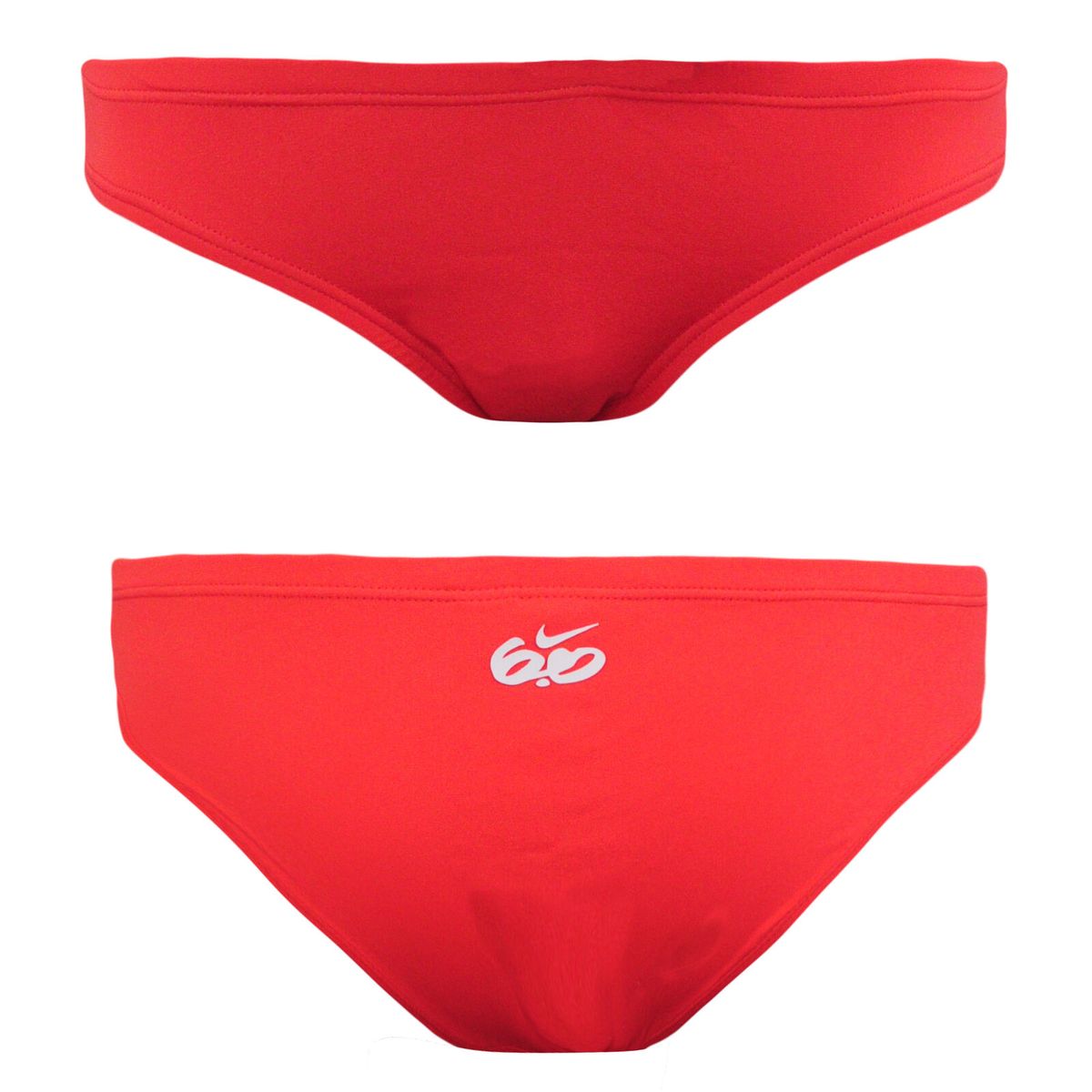 Damen einfarbige rote Bikinihose