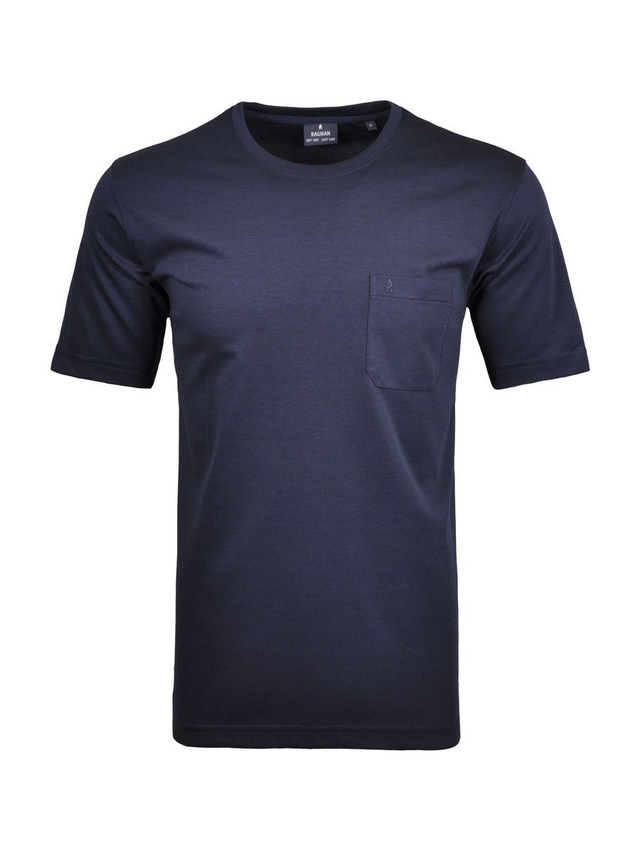 Klassisches T-Shirt mit Rundhalsausschnitt und Tasche